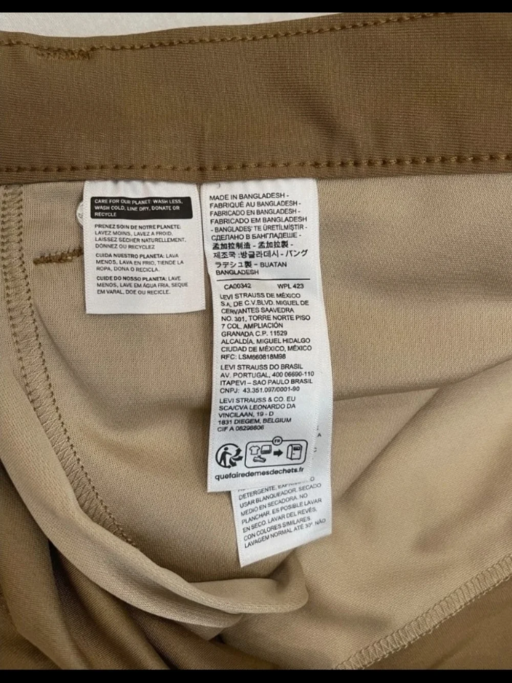 Levi's Men's 511 Slim Tech Jeans in Khaki Brown 38/32